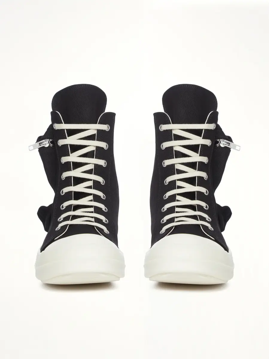 RICK OWENS DRKSHDW Cargo Sneaks in Black/milk | Thumbnail 2 RICK OWENS DRKSHDW Cargo Sneaks in Black/milk | Thumbnail 2