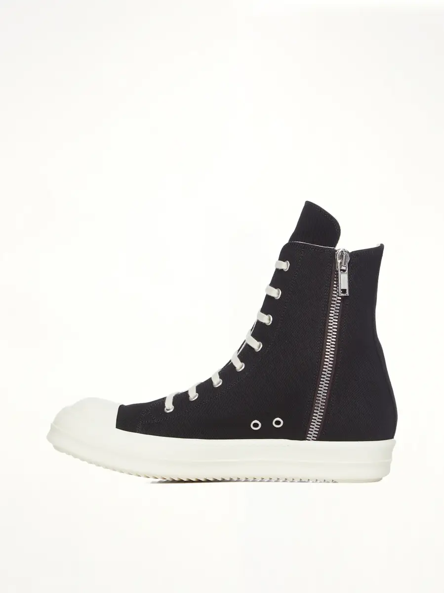 RICK OWENS DRKSHDW Cargo Sneaks in Black/milk | Thumbnail 4 RICK OWENS DRKSHDW Cargo Sneaks in Black/milk | Thumbnail 4