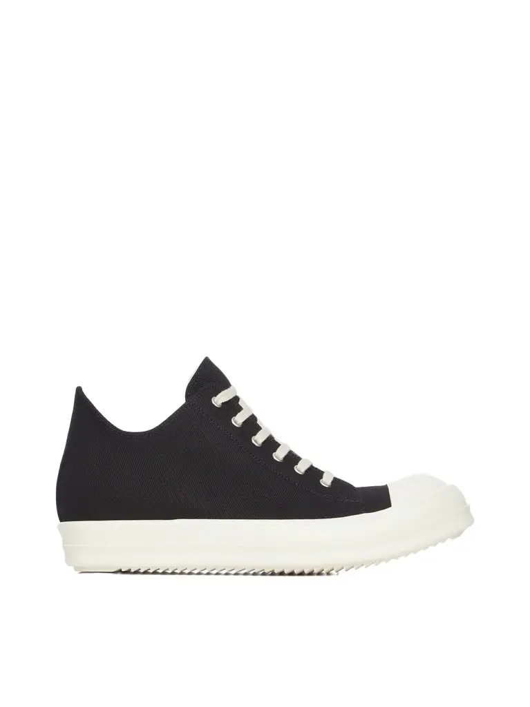 RICK OWENS DRKSHDW Low Sneaks in Black/milk Black