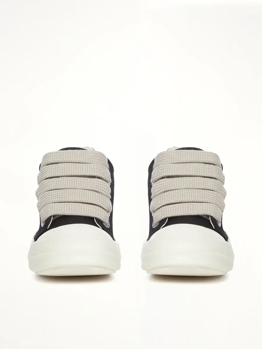 RICK OWENS DRKSHDW Jumbolace Low Sneaks in Black/milk | Thumbnail 2 RICK OWENS DRKSHDW Jumbolace Low Sneaks in Black/milk | Thumbnail 2