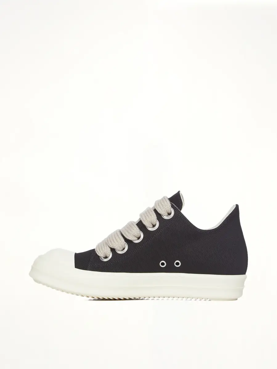 RICK OWENS DRKSHDW Jumbolace Low Sneaks in Black/milk | Thumbnail 4 RICK OWENS DRKSHDW Jumbolace Low Sneaks in Black/milk | Thumbnail 4
