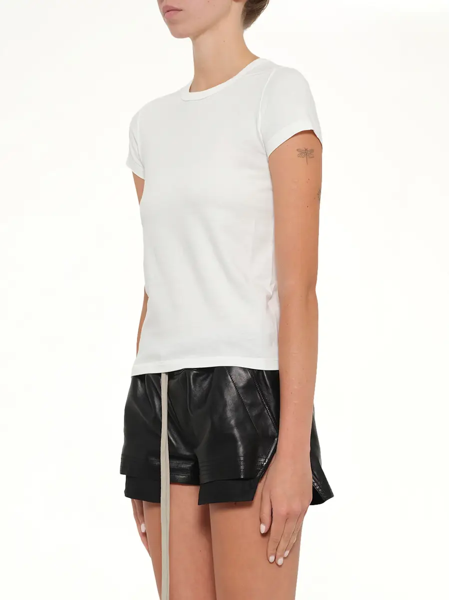 Rick Owens Cropped Level T in Milk White | Thumbnail 2 Rick Owens Cropped Level T in Milk White | Thumbnail 2
