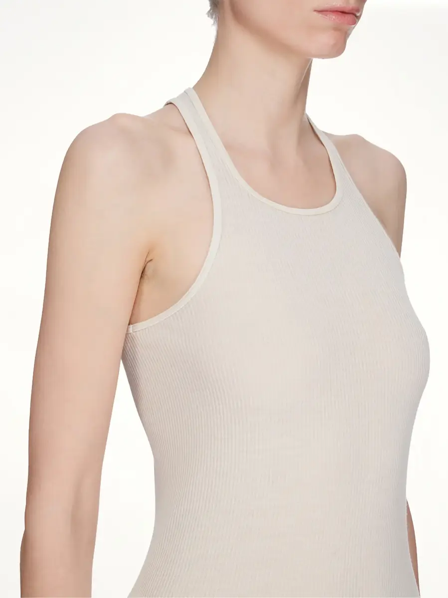 Rick Owens Basic Rib Tank in Milk | Thumbnail 7 Rick Owens Basic Rib Tank in Milk | Thumbnail 7