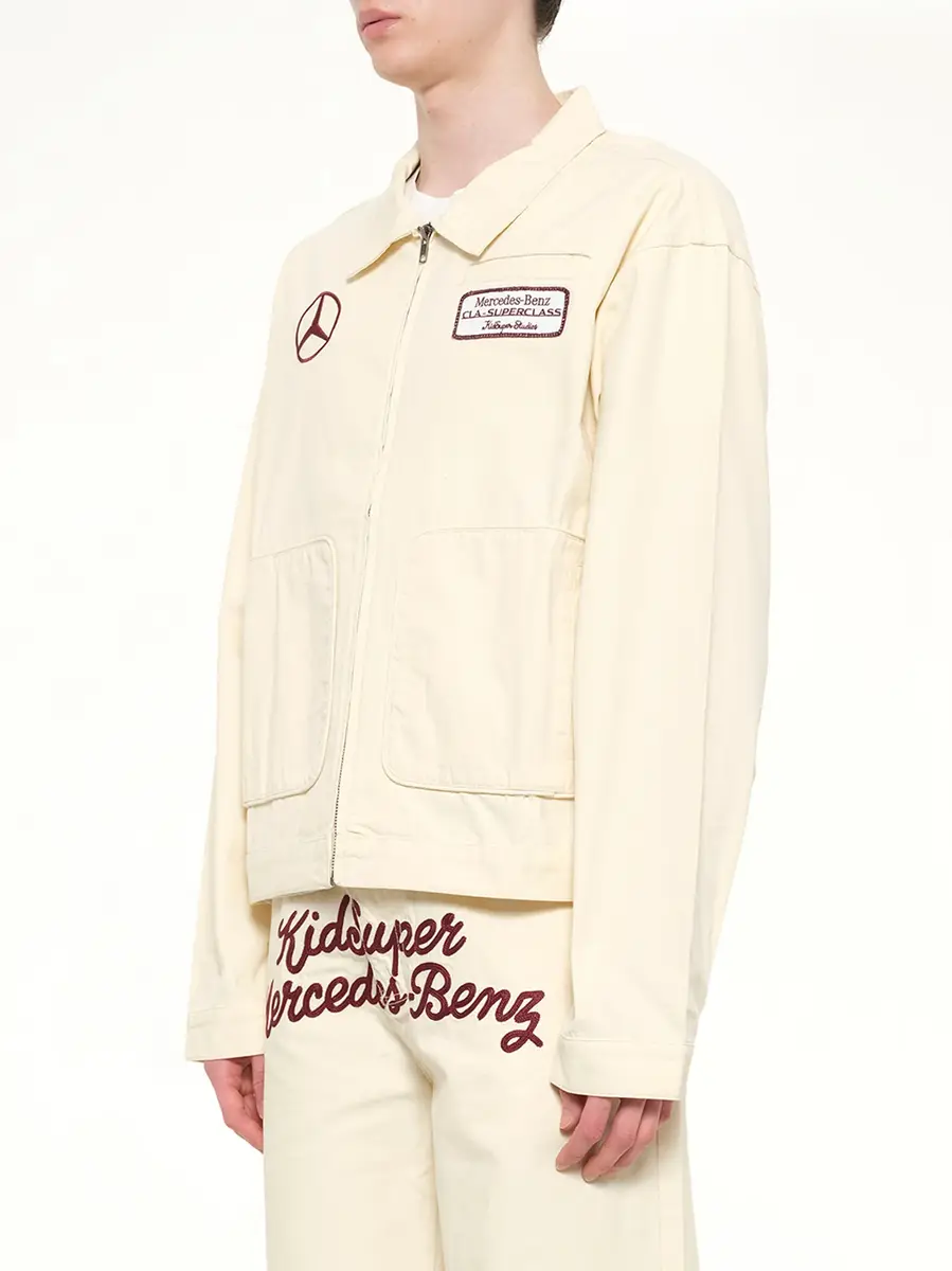 KidSuper Kidsuper X Mercedes Benz Work Jacket in Cream | Thumbnail 2 KidSuper Kidsuper X Mercedes Benz Work Jacket in Cream | Thumbnail 2