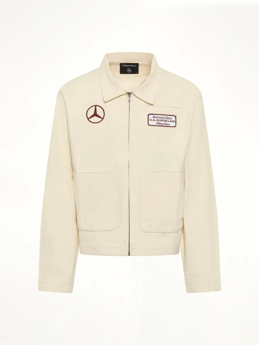 KidSuper Kidsuper X Mercedes Benz Work Jacket in Cream | Thumbnail 3 KidSuper Kidsuper X Mercedes Benz Work Jacket in Cream | Thumbnail 3