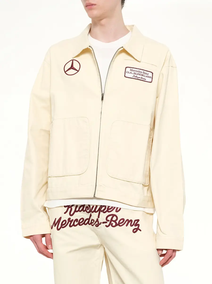 KidSuper Kidsuper X Mercedes Benz Work Jacket in Cream | Thumbnail 6 KidSuper Kidsuper X Mercedes Benz Work Jacket in Cream | Thumbnail 6