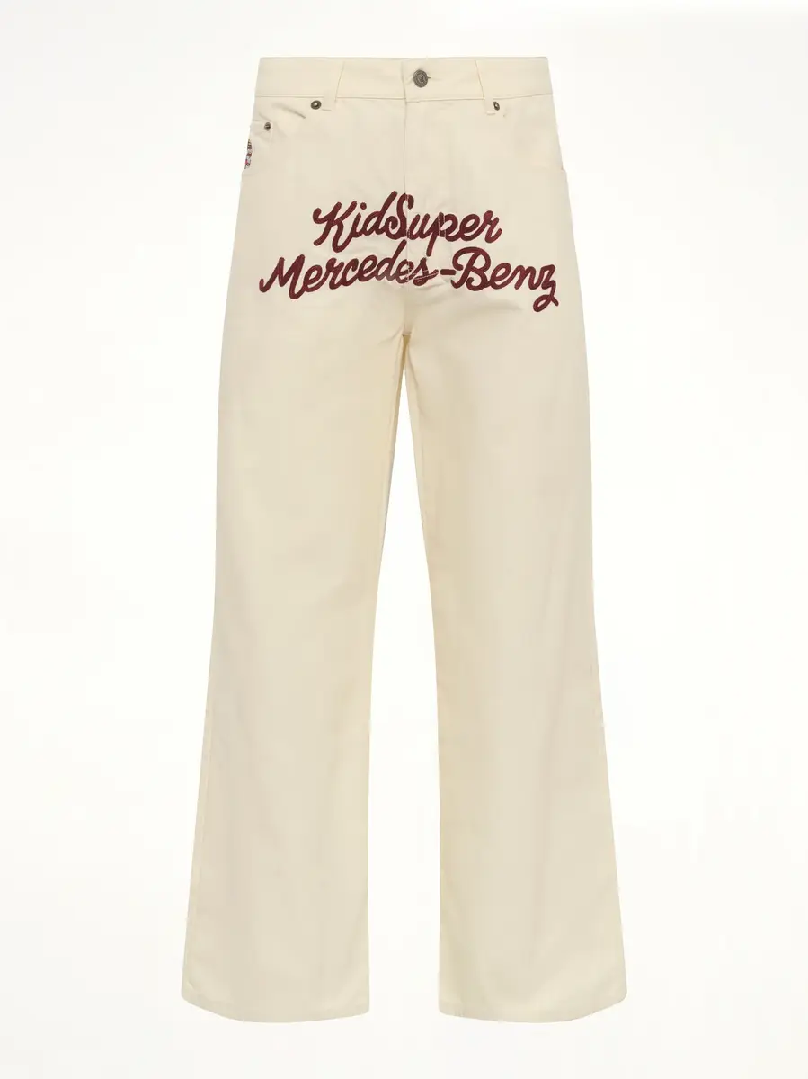 KidSuper Kidsuper X Mercedes Benz Work Pants in Cream | Thumbnail 3 KidSuper Kidsuper X Mercedes Benz Work Pants in Cream | Thumbnail 3