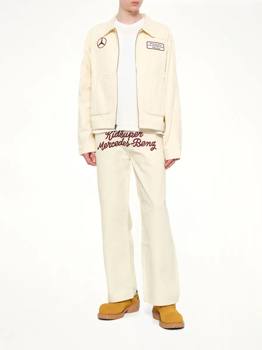 KidSuper Kidsuper X Mercedes Benz Work Pants in Cream | Thumbnail 4 KidSuper Kidsuper X Mercedes Benz Work Pants in Cream | Thumbnail 4