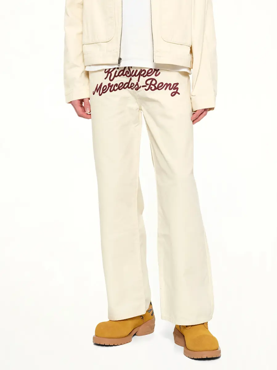 KidSuper Kidsuper X Mercedes Benz Work Pants in Cream | Thumbnail 6 KidSuper Kidsuper X Mercedes Benz Work Pants in Cream | Thumbnail 6