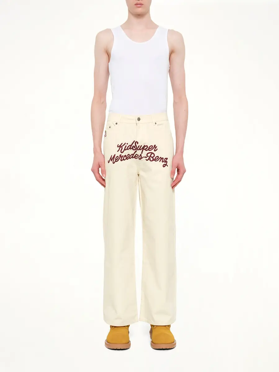KidSuper Kidsuper X Mercedes Benz Work Pants in Cream | Thumbnail 7 KidSuper Kidsuper X Mercedes Benz Work Pants in Cream | Thumbnail 7