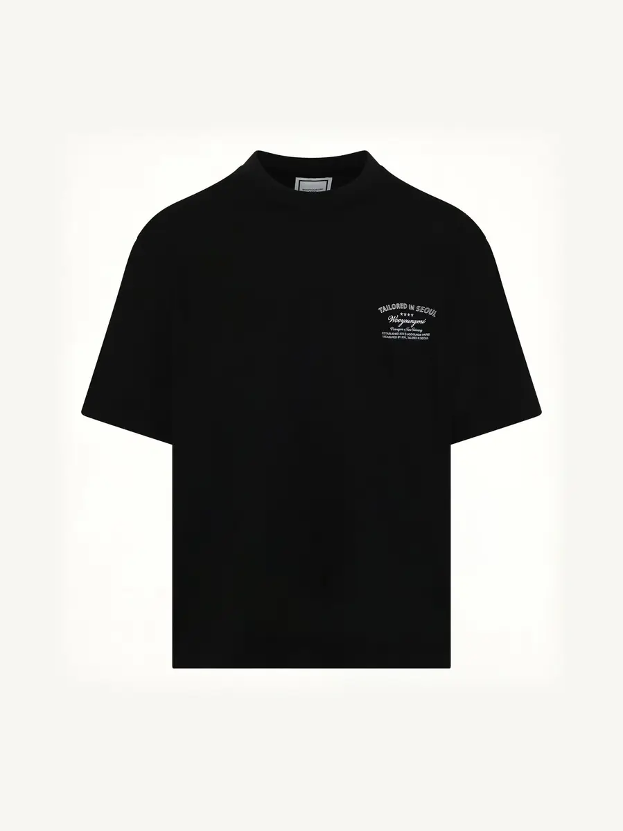 WOOYOUNGMI Tailored in Seoul T-shirt Black | Thumbnail 3 WOOYOUNGMI Tailored in Seoul T-shirt Black | Thumbnail 3