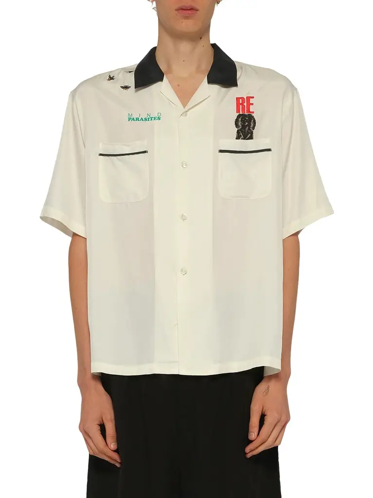 Undercover Mind Parasite SS Shirt in Ivory White | Image 1 Undercover Mind Parasite SS Shirt in Ivory White | Image 1