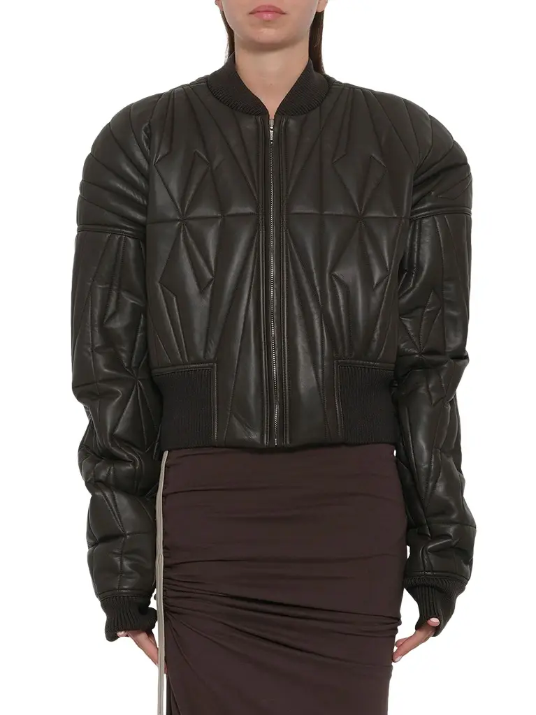 Rick Owens Rick Owens x Moncler Geocamo Cropped Jacket | Image 1 Rick Owens Rick Owens x Moncler Geocamo Cropped Jacket | Image 1