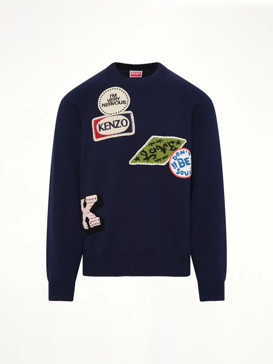 KENZO Kenzo Badges Jumper in Navy Blue | Thumbnail 3 KENZO Kenzo Badges Jumper in Navy Blue | Thumbnail 3