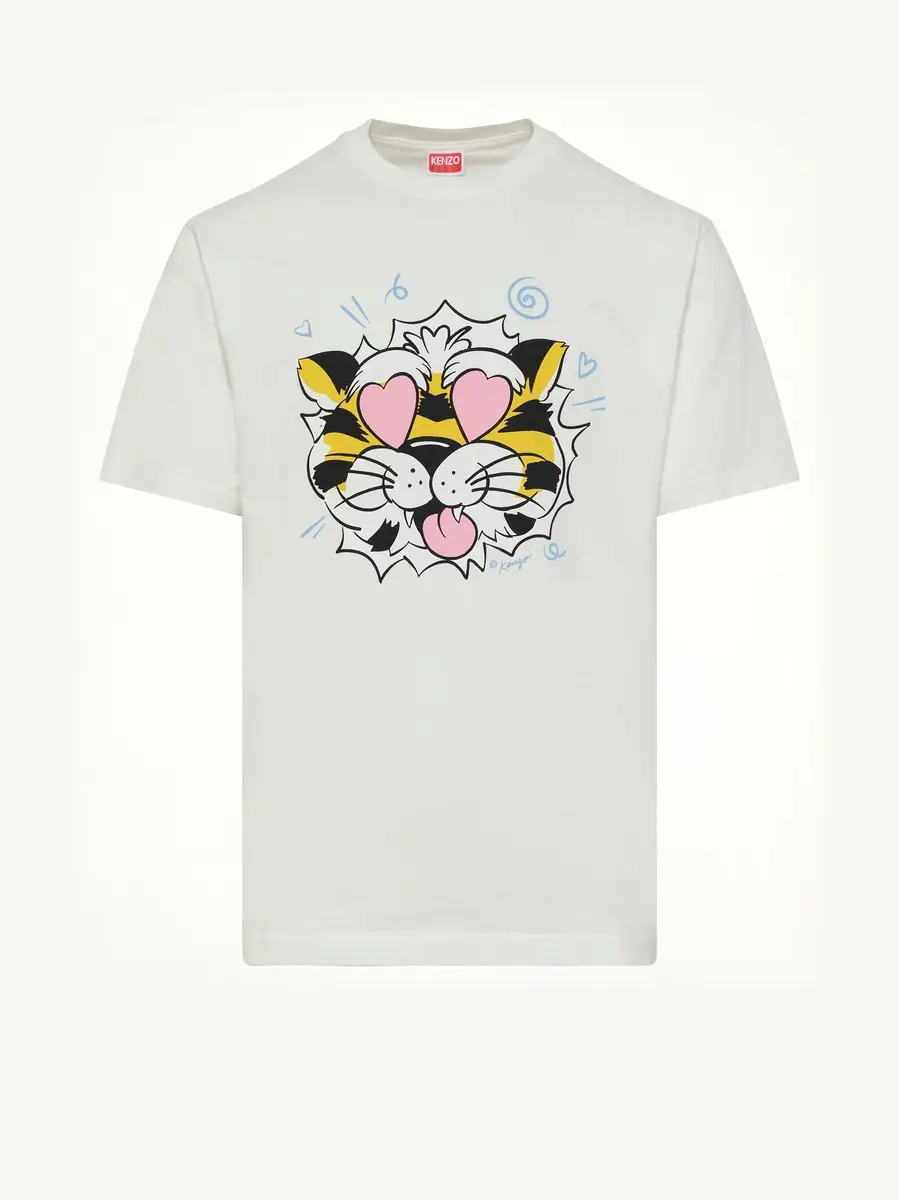 KENZO Kenzo Wild Tiger Oversize T-shirt in Off White | Thumbnail 3 KENZO Kenzo Wild Tiger Oversize T-shirt in Off White | Thumbnail 3