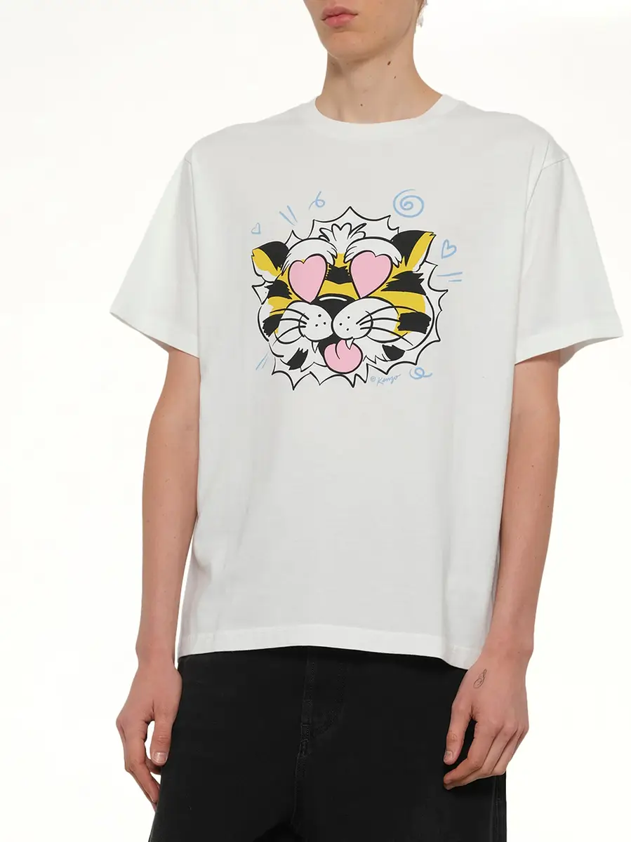 KENZO Kenzo Wild Tiger Oversize T-shirt in Off White | Thumbnail 6 KENZO Kenzo Wild Tiger Oversize T-shirt in Off White | Thumbnail 6