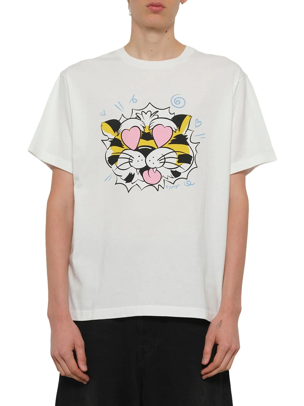 KENZO Wild Tiger Oversize T-shirt in Off White