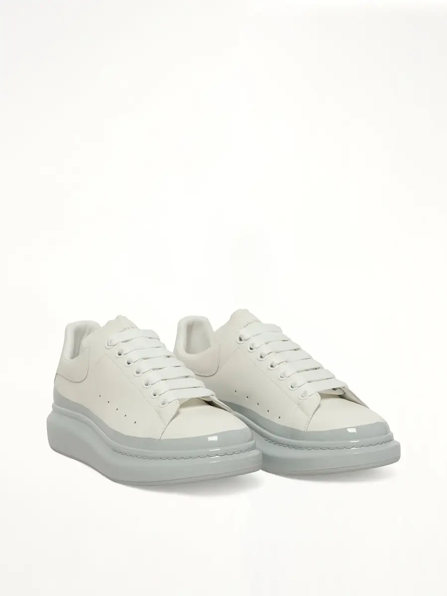 Alexander McQueen Larry Oversized Sneaker in White/ice Blue | Thumbnail 3
