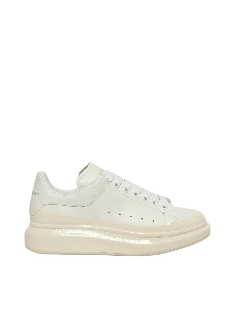 Alexander McQueen Larry Oversized Sneaker in White/latte White | Image 1 Alexander McQueen Larry Oversized Sneaker in White/latte White | Image 1