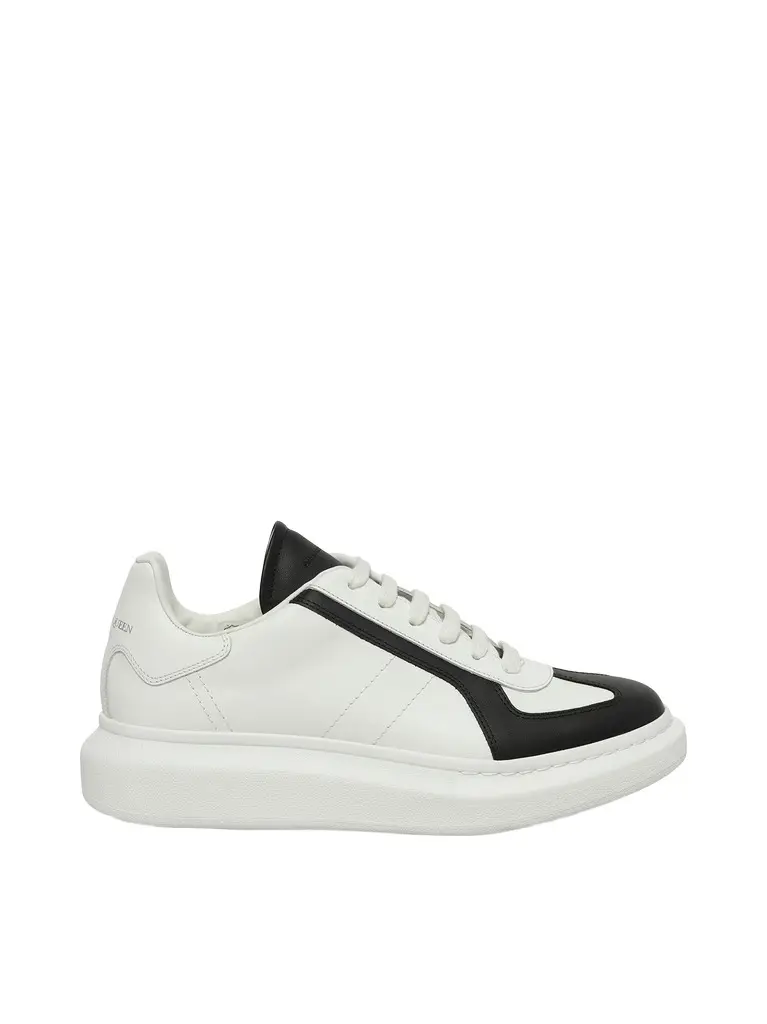 Alexander McQueen Larry Oversized Sneaker in White/black/latte White | Image 1 Alexander McQueen Larry Oversized Sneaker in White/black/latte White | Image 1