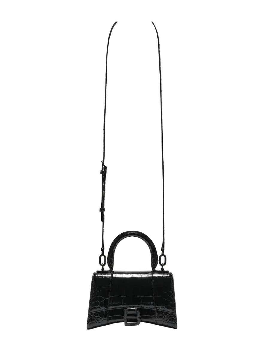 Hourglass XS Croco Embossed Bag Hourglass XS Croco Embossed Bag