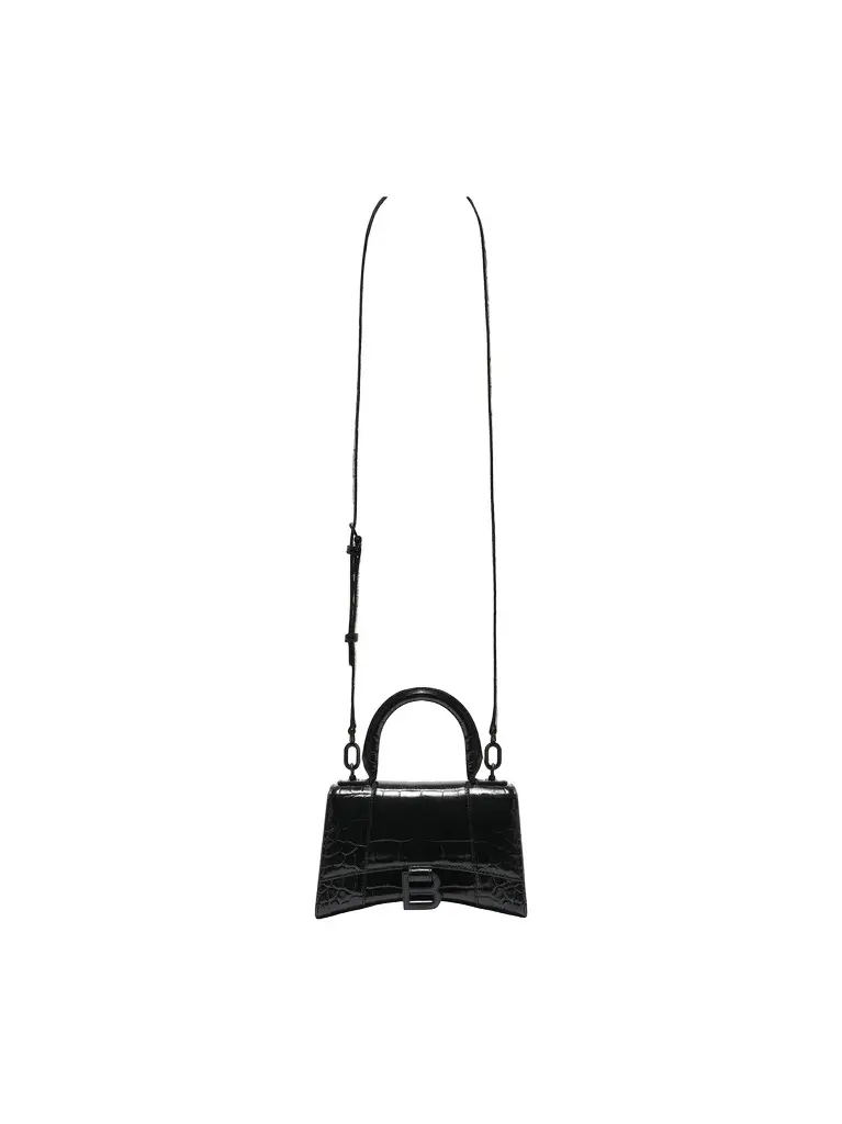 Hourglass XS Croco Embossed Bag Hourglass XS Croco Embossed Bag