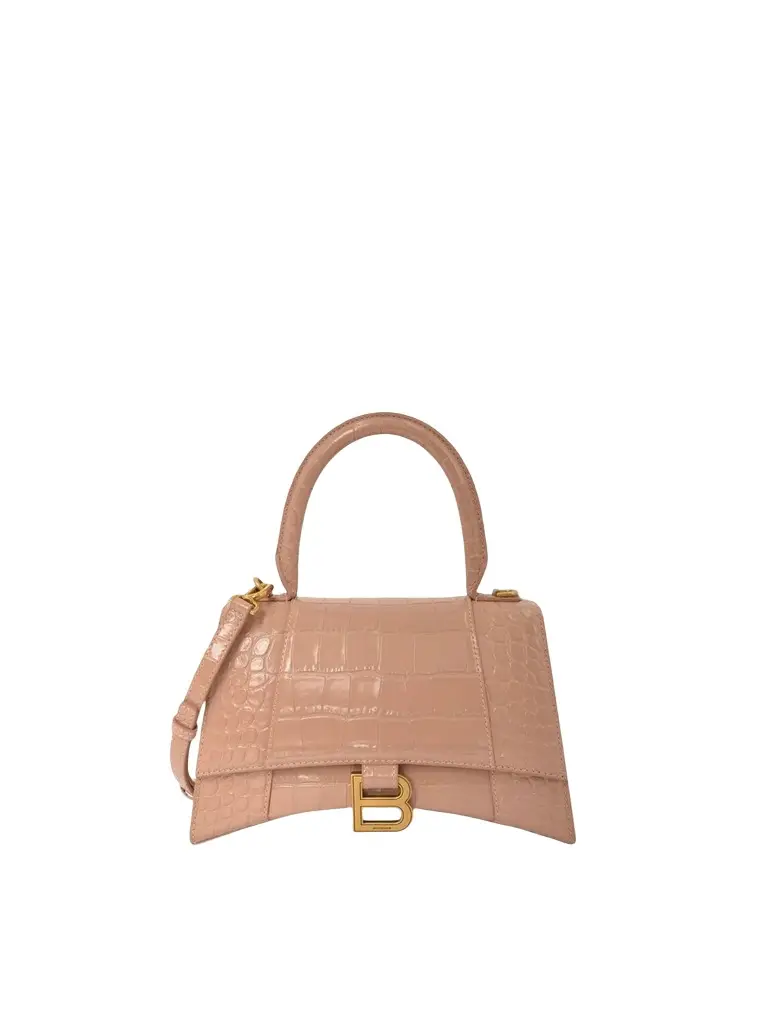 Balenciaga Hourglass Small Croco Embossed Bag | Image 1 Balenciaga Hourglass Small Croco Embossed Bag | Image 1
