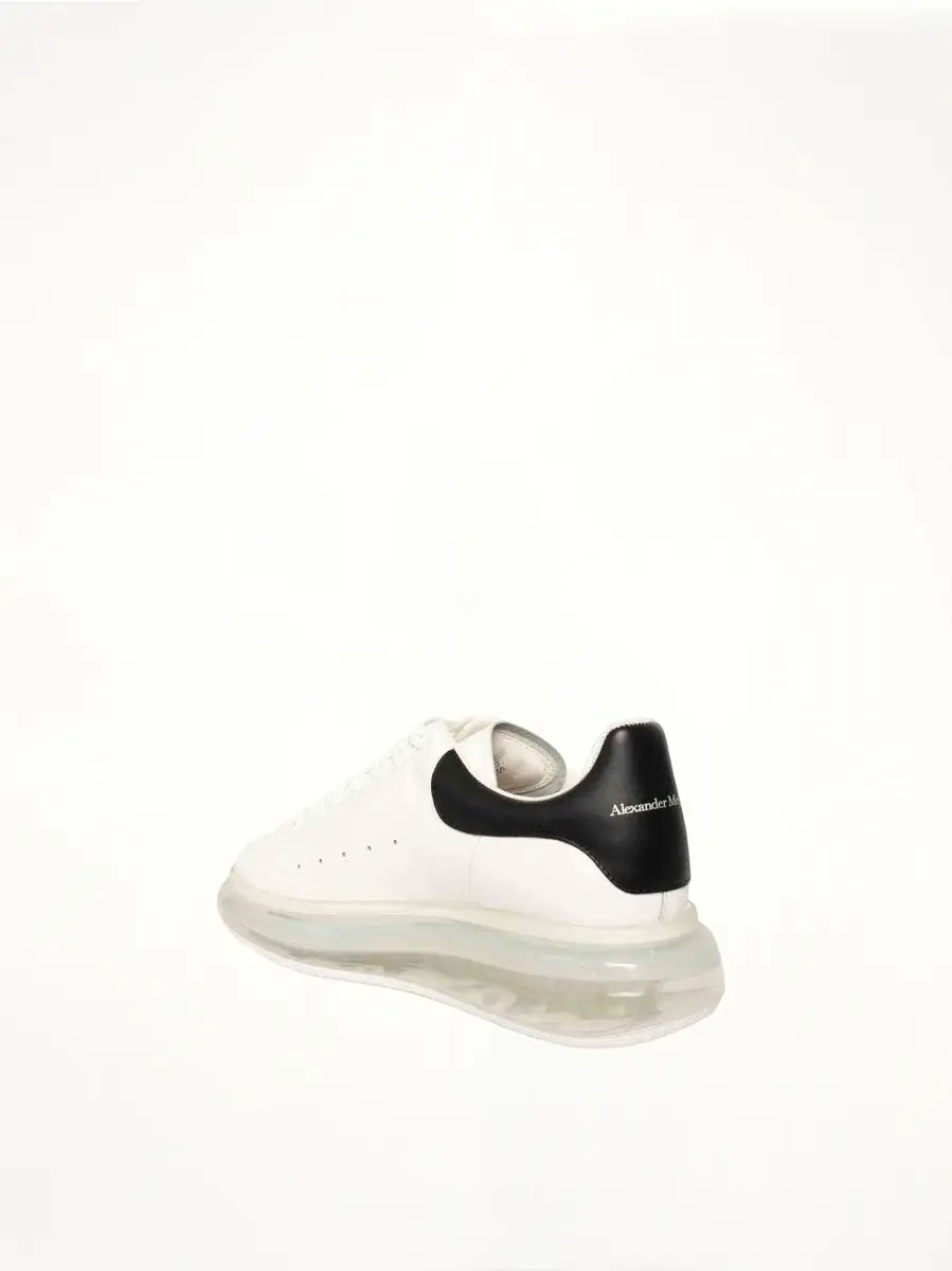 Alexander McQueen Larry Transparent Sole Sneaker in White/black | Thumbnail 2 Alexander McQueen Larry Transparent Sole Sneaker in White/black | Thumbnail 2