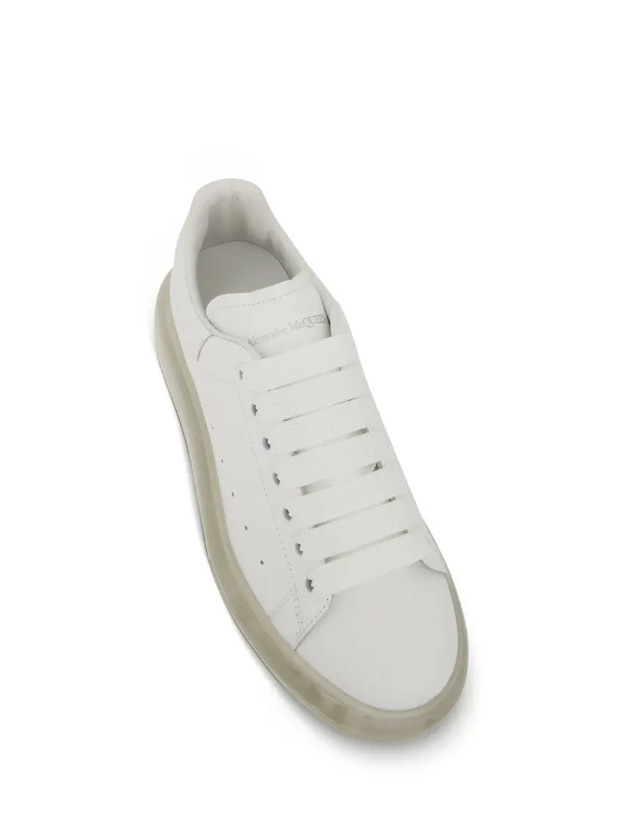 Alexander McQueen Larry Transparent Sole Sneakers in White/white White | Thumbnail 2
