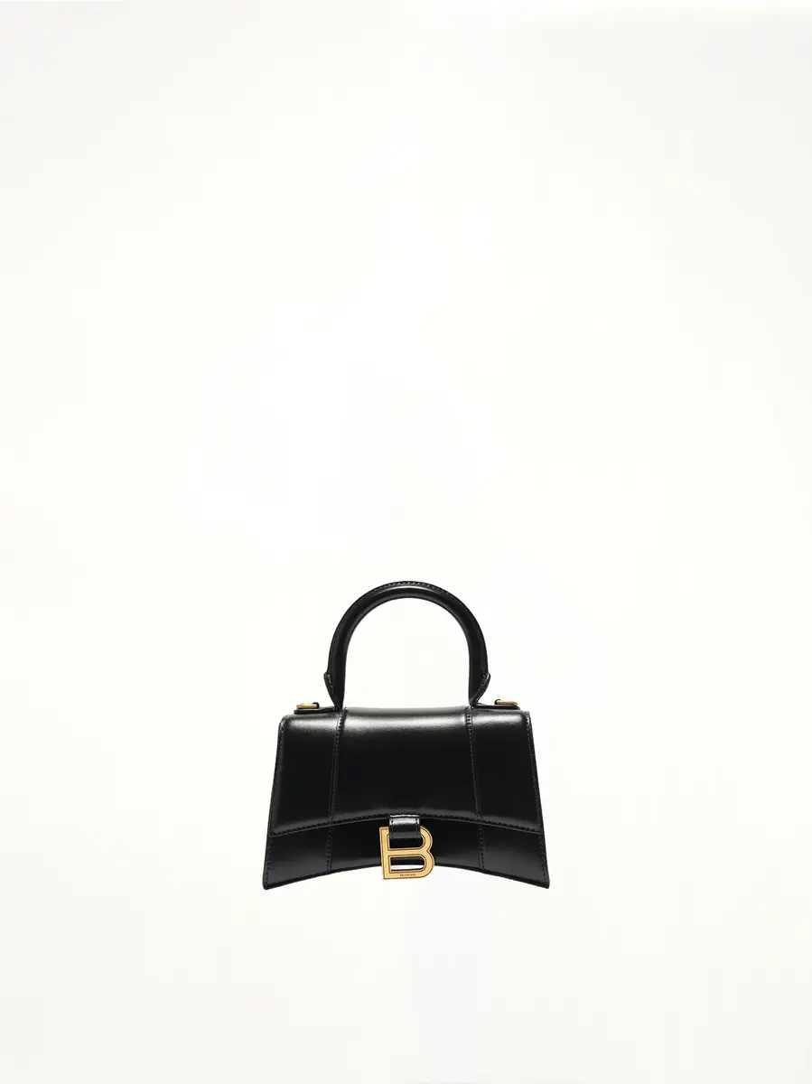 Balenciaga Hourglass XS Handbag in Box Calfskin Black | Thumbnail 3 Balenciaga Hourglass XS Handbag in Box Calfskin Black | Thumbnail 3