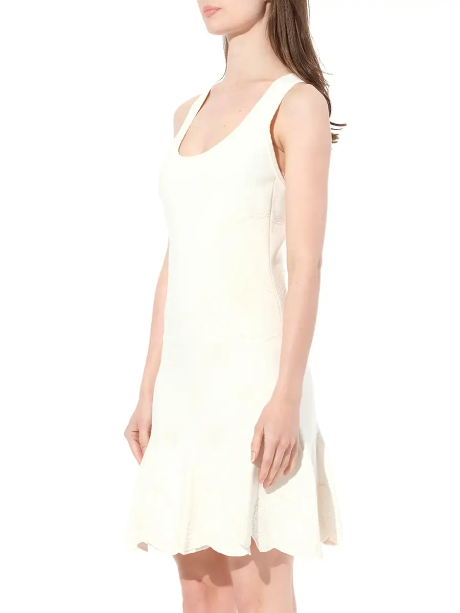 Alexander McQueen Sleeveless Mini Dress in Ivory | Thumbnail 5 Alexander McQueen Sleeveless Mini Dress in Ivory | Thumbnail 5