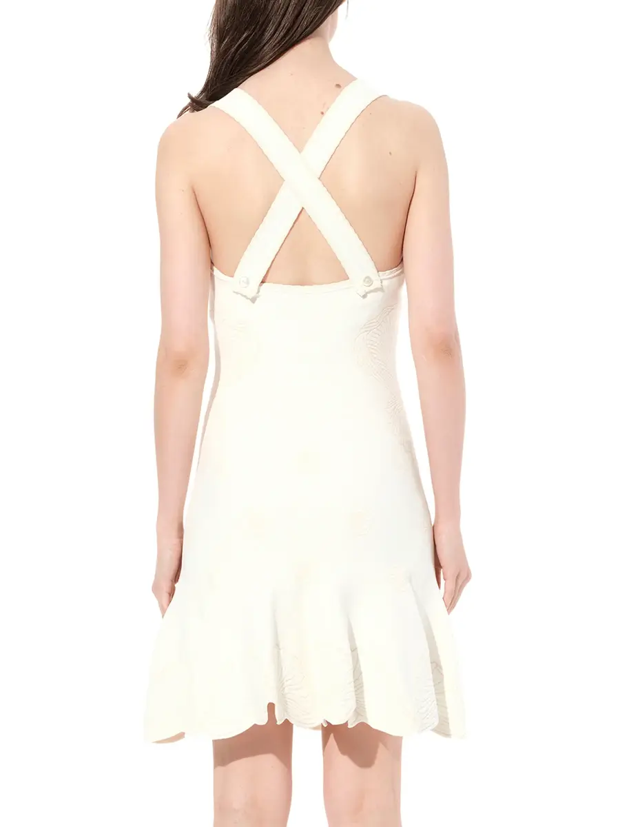 Alexander McQueen Sleeveless Mini Dress in Ivory | Thumbnail 6 Alexander McQueen Sleeveless Mini Dress in Ivory | Thumbnail 6