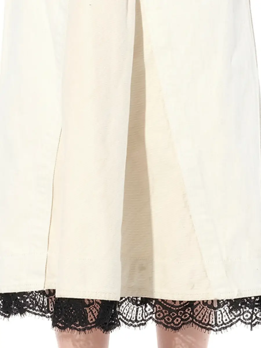 Alexander McQueen Denim Bust Midi Dress in Ecru | Thumbnail 2 Alexander McQueen Denim Bust Midi Dress in Ecru | Thumbnail 2