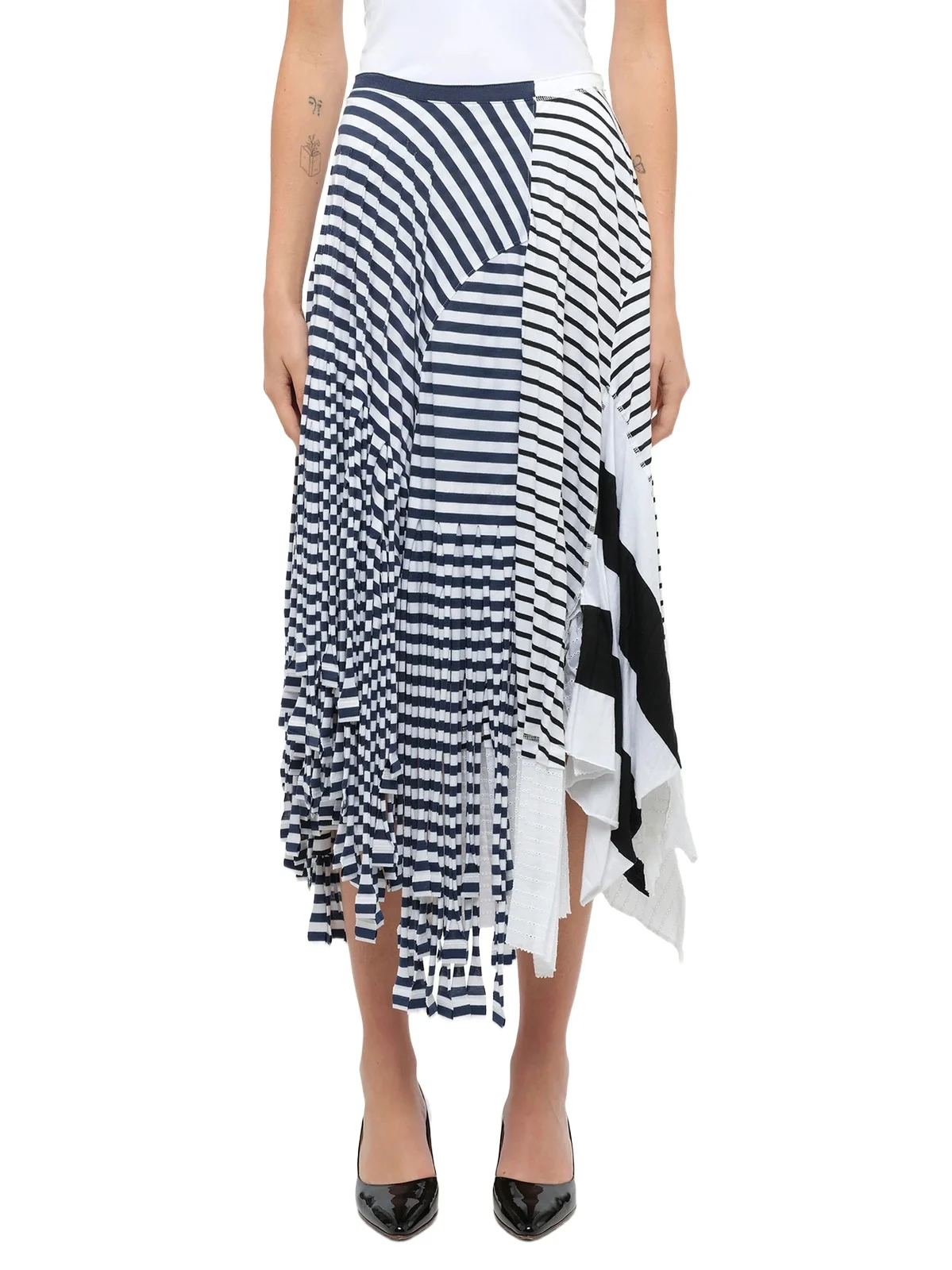 Stripe Jersey Skirt