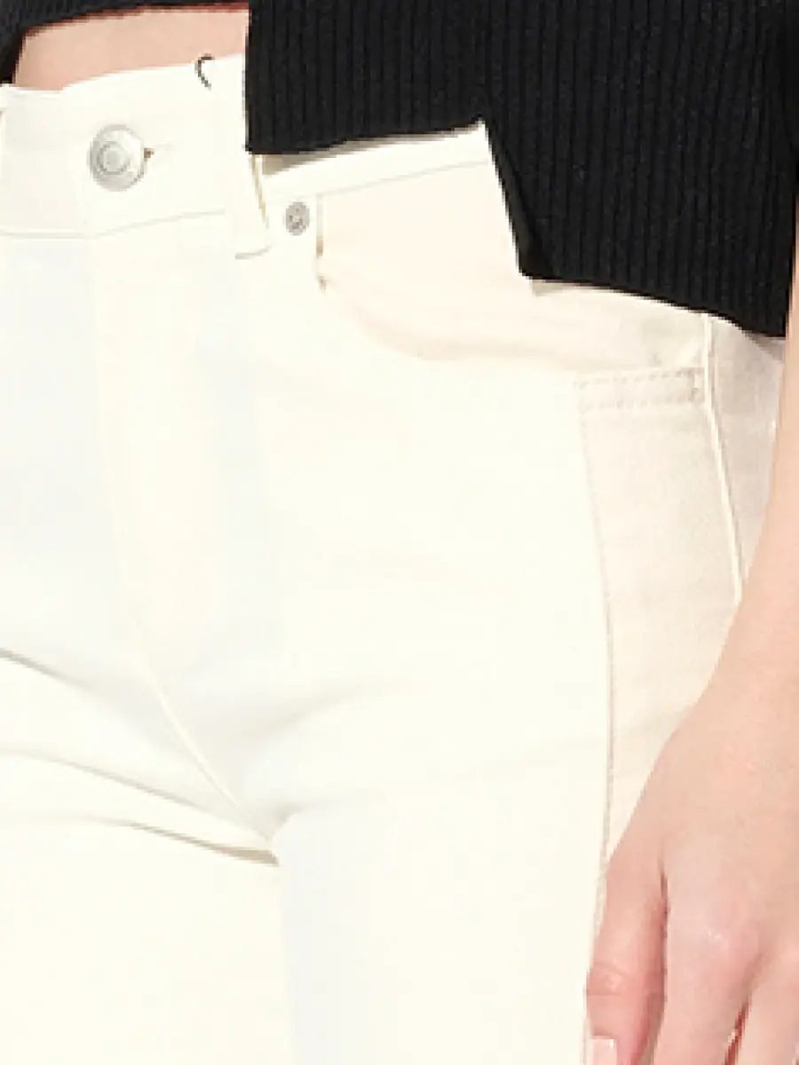 Alexander McQueen Patch Denim Pants in Ecru White | Thumbnail 2