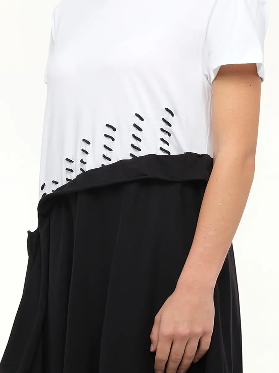 Loewe Satin Jersey Dress in Ecru | Thumbnail 2