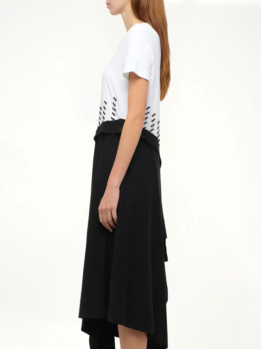 Loewe Satin Jersey Dress in Ecru | Thumbnail 5
