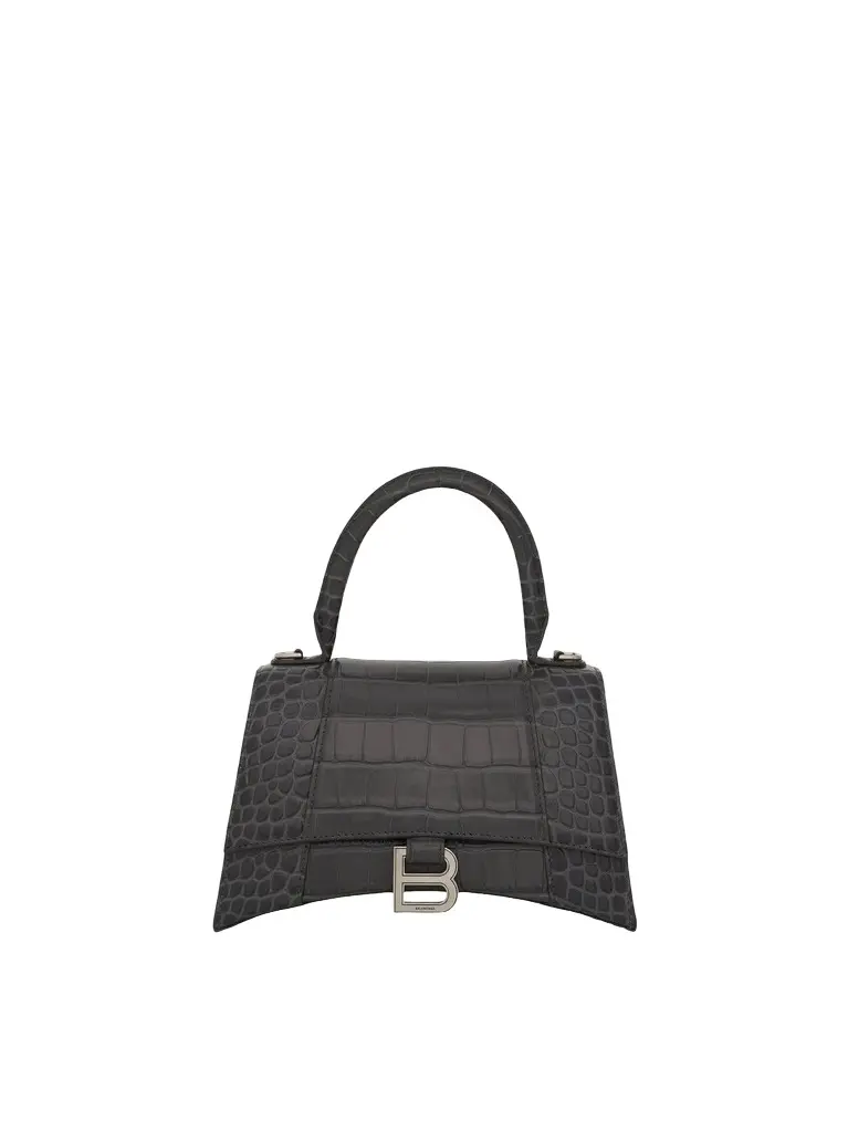Balenciaga Hourglass Small Croco Embossed Bag