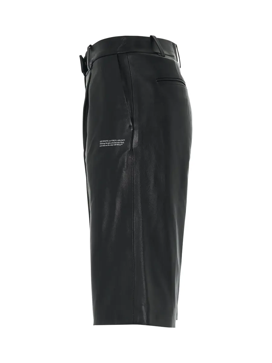 Off-White Leather Formal Shorts | Thumbnail 2