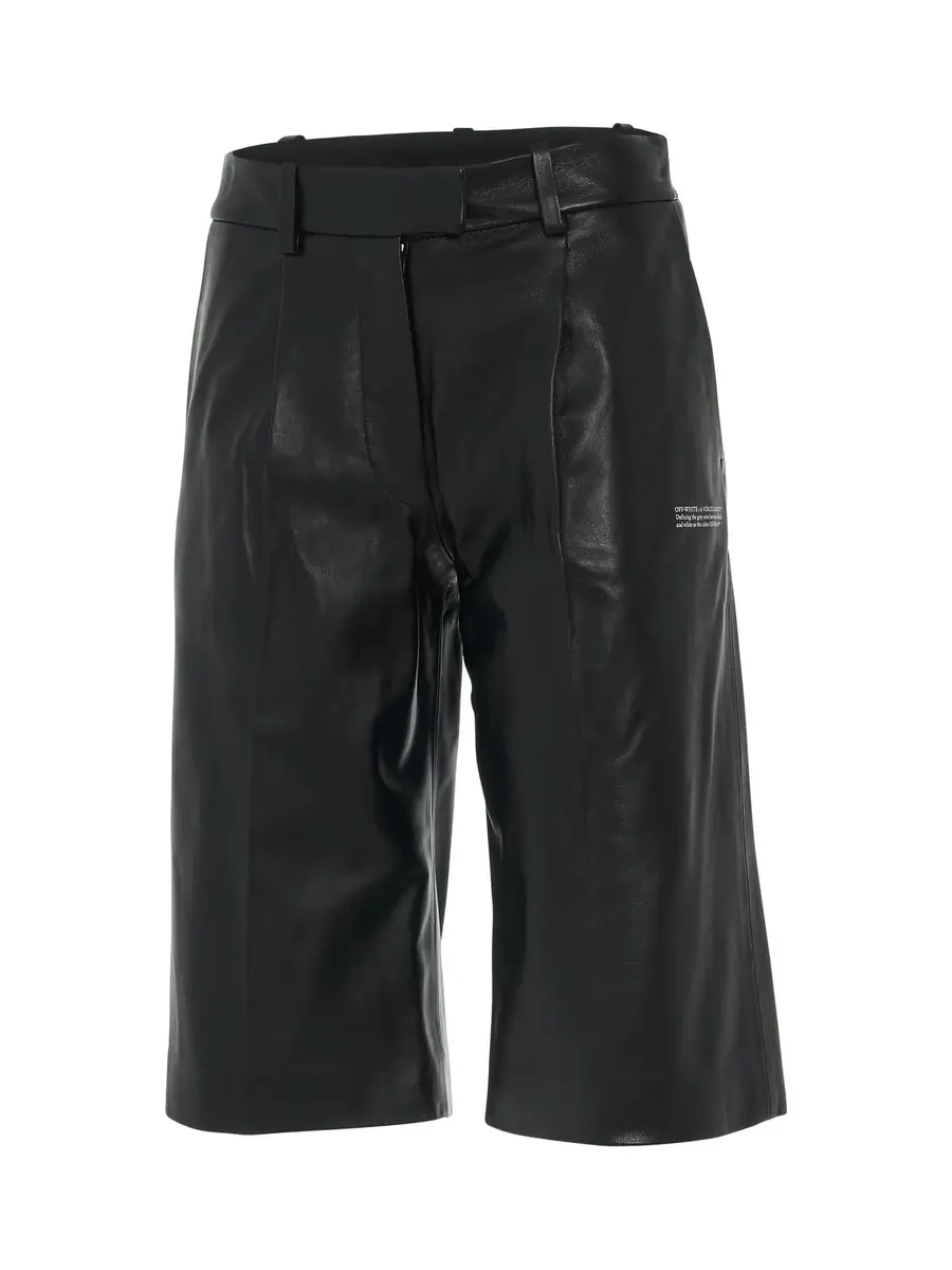 Off-White Leather Formal Shorts | Thumbnail 3