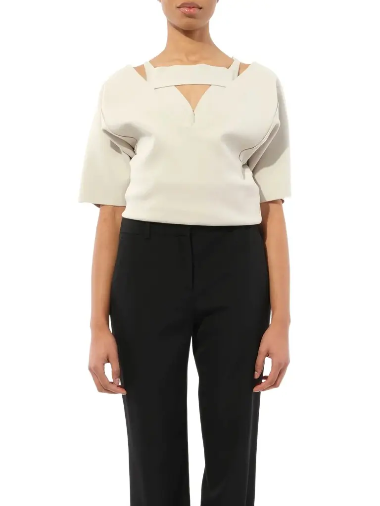 Rick Owens Sling Double Top in Pearl White | Image 1 Rick Owens Sling Double Top in Pearl White | Image 1