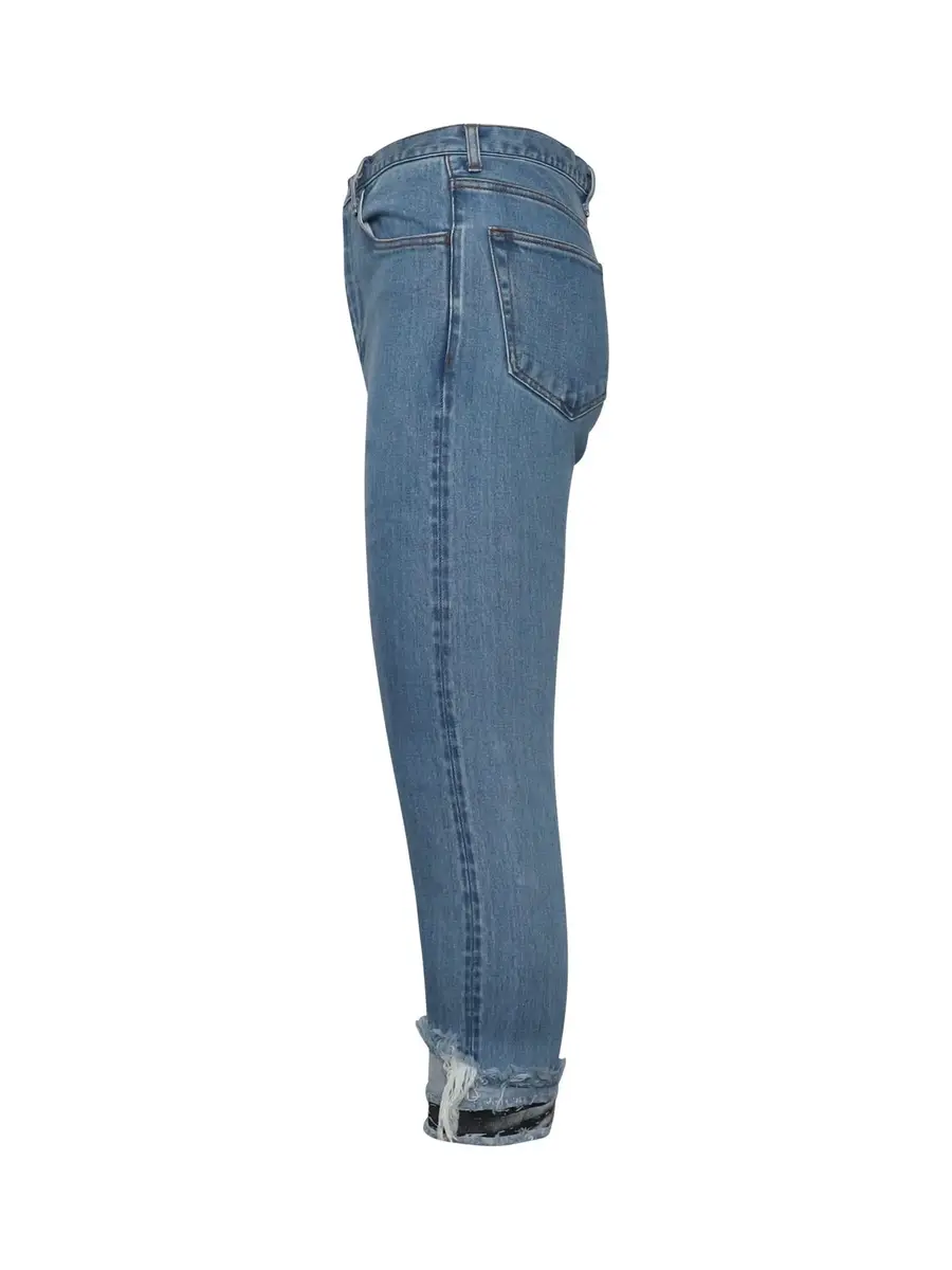 FACETASM Cropped Print Denim Pants in Indigo | Thumbnail 2 FACETASM Cropped Print Denim Pants in Indigo | Thumbnail 2
