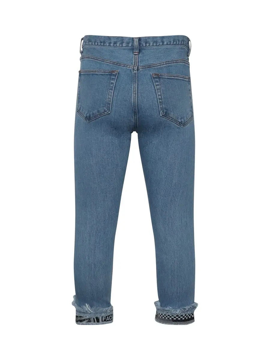 FACETASM Cropped Print Denim Pants in Indigo | Thumbnail 4 FACETASM Cropped Print Denim Pants in Indigo | Thumbnail 4