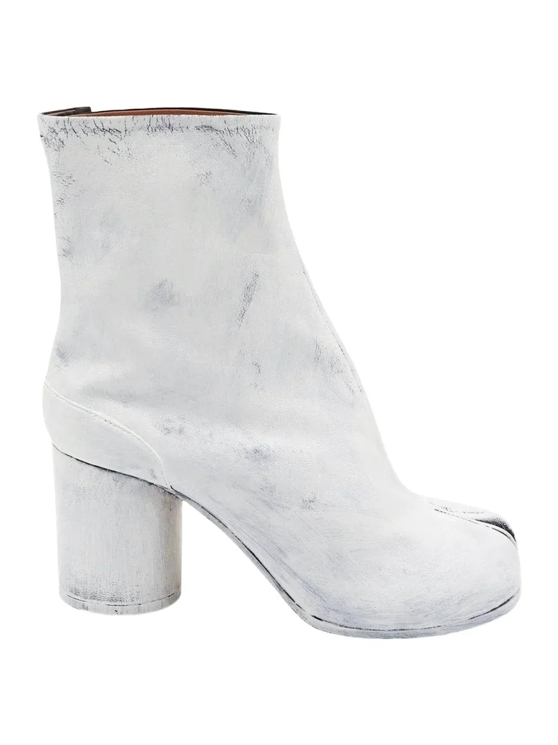 Maison Margiela Tabi Bianchetto Ankle Boots 8cm in White