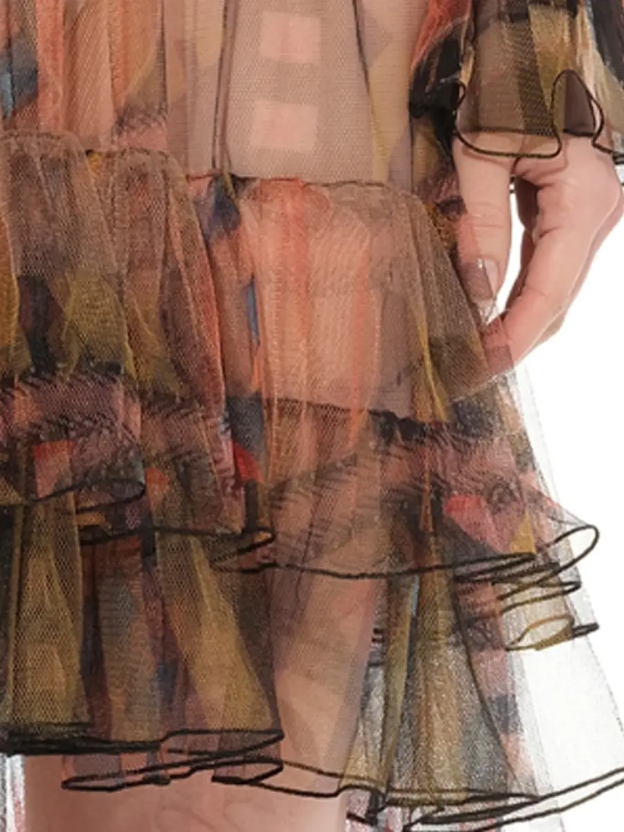 Givenchy Short Dress in Sheer Multicolour Multicolor | Thumbnail 2 Givenchy Short Dress in Sheer Multicolour Multicolor | Thumbnail 2