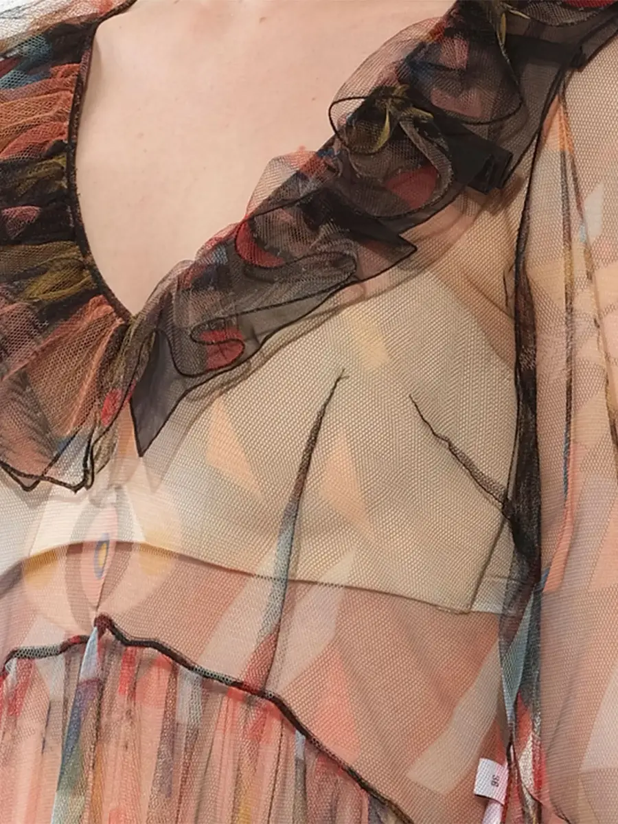 Givenchy Short Dress in Sheer Multicolour Multicolor | Thumbnail 3 Givenchy Short Dress in Sheer Multicolour Multicolor | Thumbnail 3