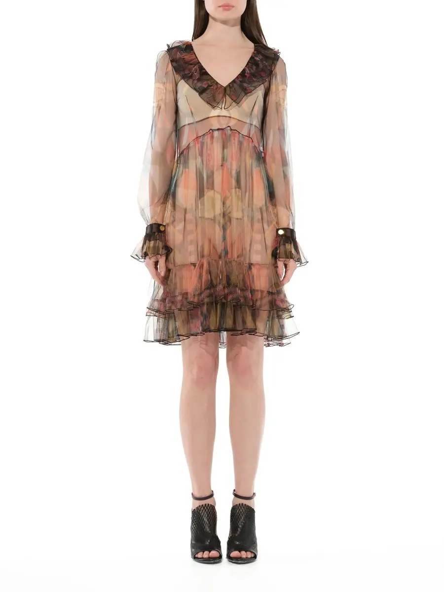 Givenchy Short Dress in Sheer Multicolour Multicolor | Thumbnail 4 Givenchy Short Dress in Sheer Multicolour Multicolor | Thumbnail 4