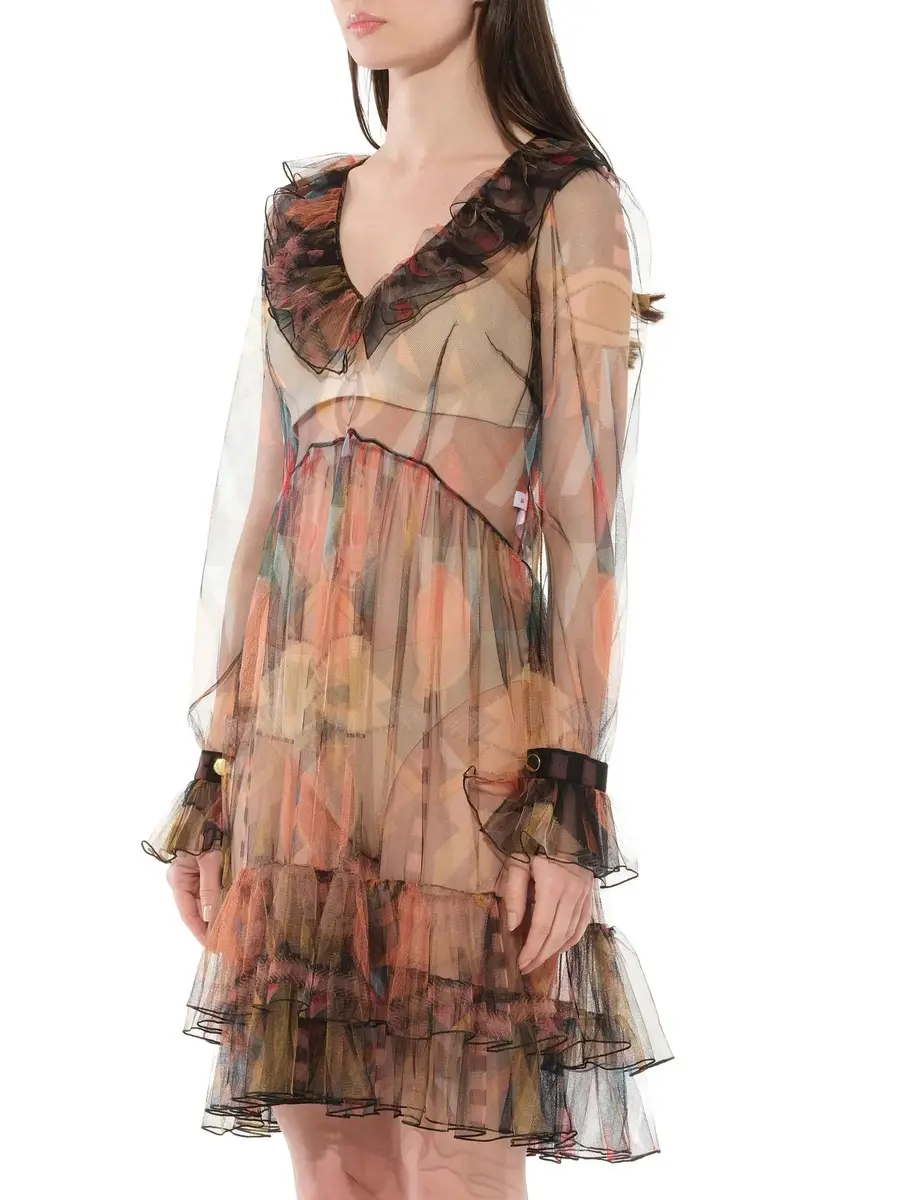 Givenchy Short Dress in Sheer Multicolour Multicolor | Thumbnail 5 Givenchy Short Dress in Sheer Multicolour Multicolor | Thumbnail 5