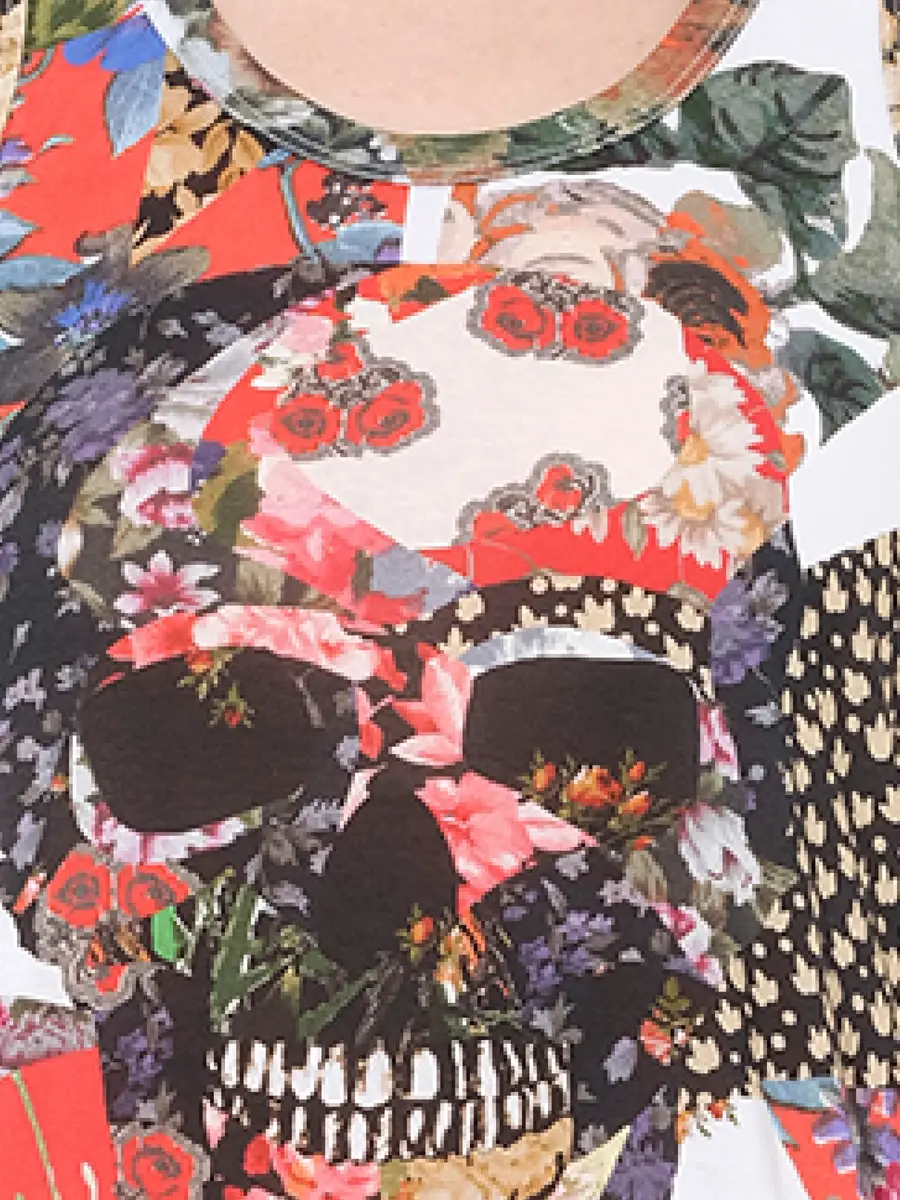 Alexander McQueen Maglietta Skull T-shirt in Multicolour Multicolor | Thumbnail 3 Alexander McQueen Maglietta Skull T-shirt in Multicolour Multicolor | Thumbnail 3