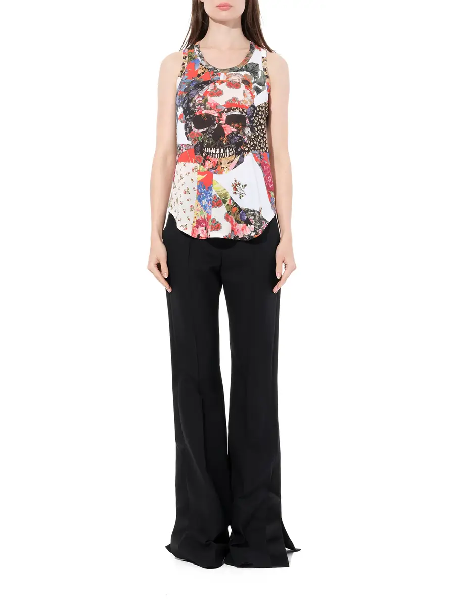 Alexander McQueen Maglietta Skull T-shirt in Multicolour Multicolor | Thumbnail 4 Alexander McQueen Maglietta Skull T-shirt in Multicolour Multicolor | Thumbnail 4